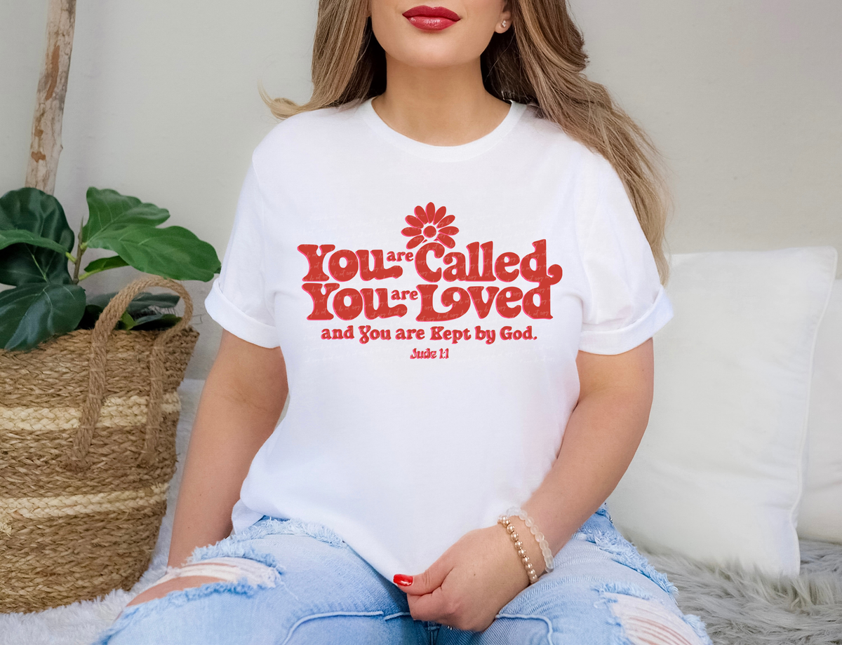 You Are Called You Are Loved And You Are Kept By God Jude 1:1 Orange 81086 DTF Transfer