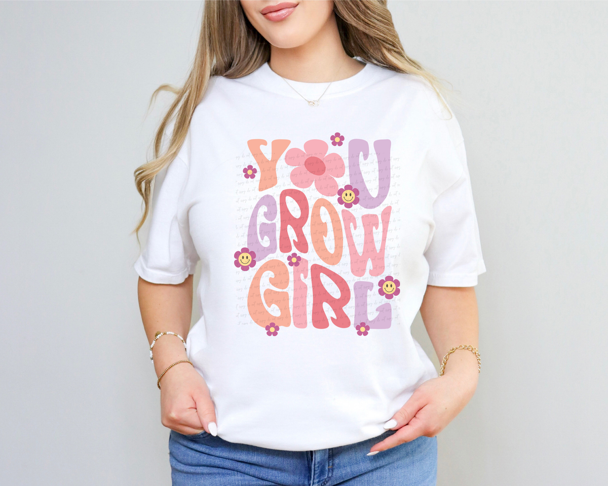 You Grow Girl Retro Floral 116372 DTF Transfer