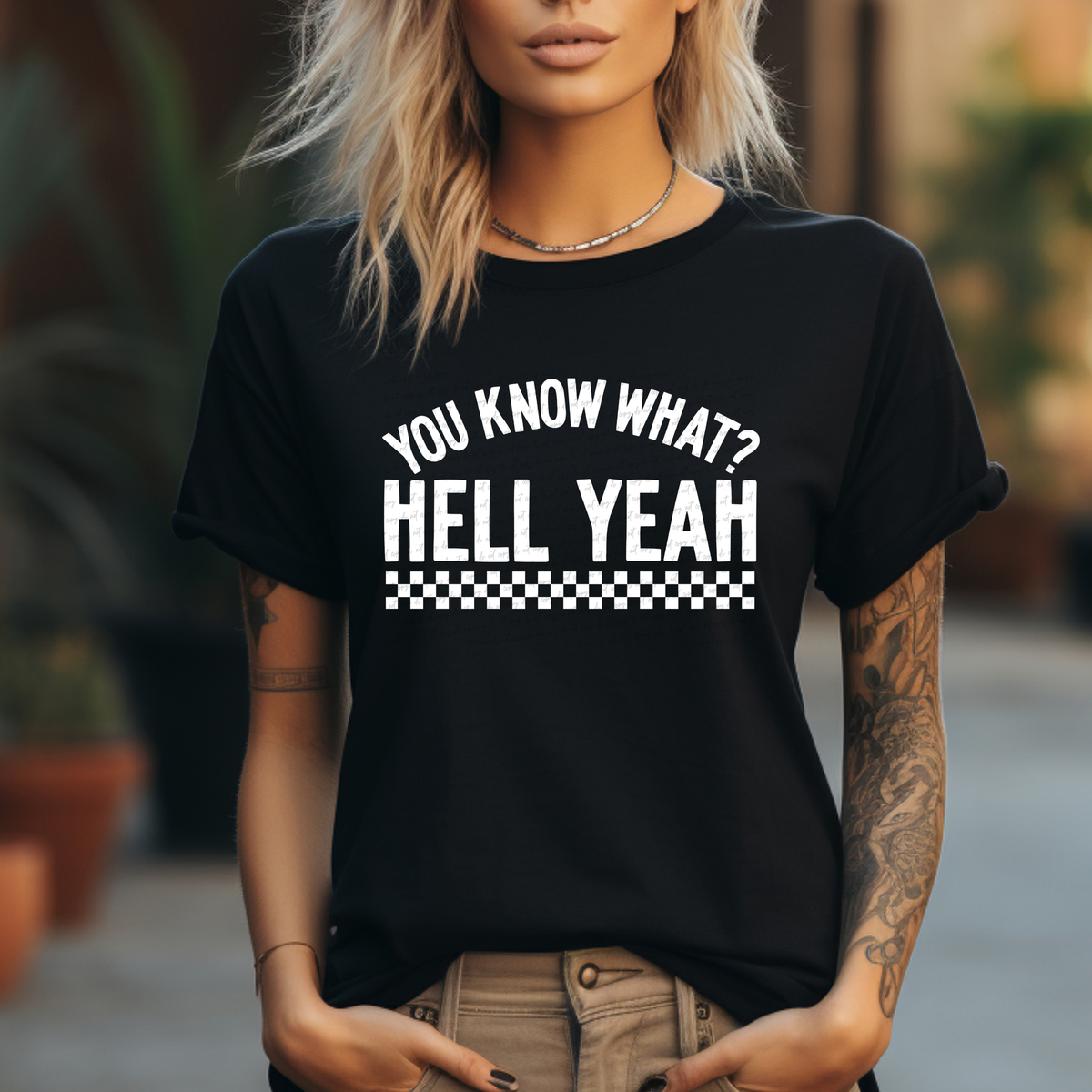 You Know What Hell Yeah White 86477 DTF Transfer