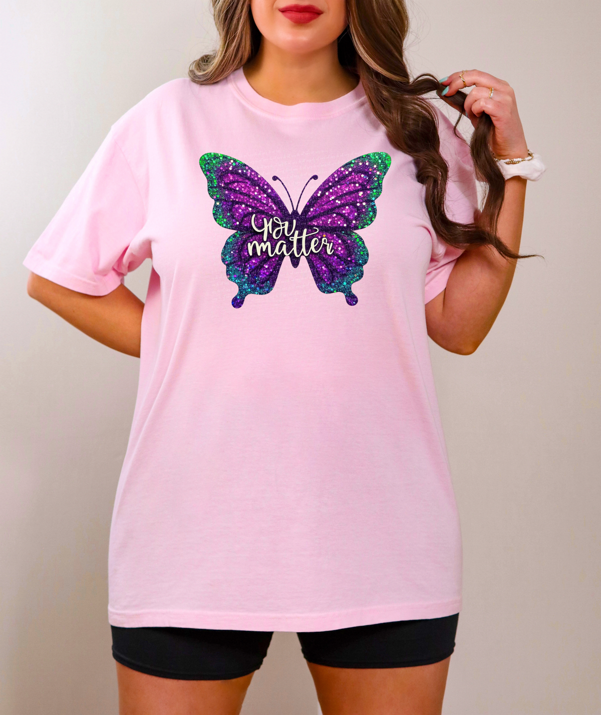 You Matter Purple Green Butterfly 63207 DTF transfer