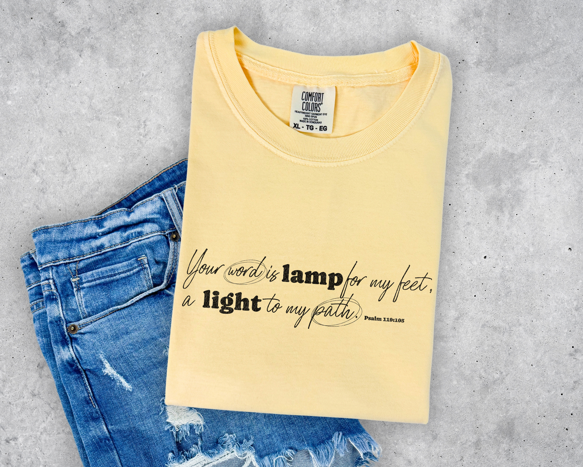 Your Word Is Lamp For My Feet A Light To My Path Psalm 119:105 81092 DTF Transfer