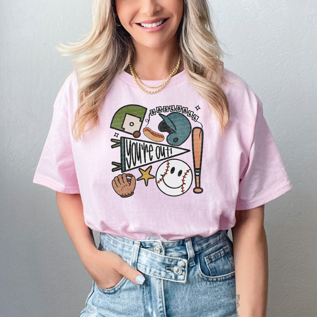 You're Out Baseball 104886 DTF transfer