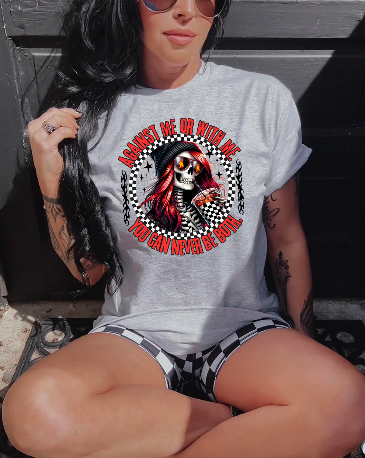 Against Me Or With Me You Can Never Be Both 74562 DTF Transfer