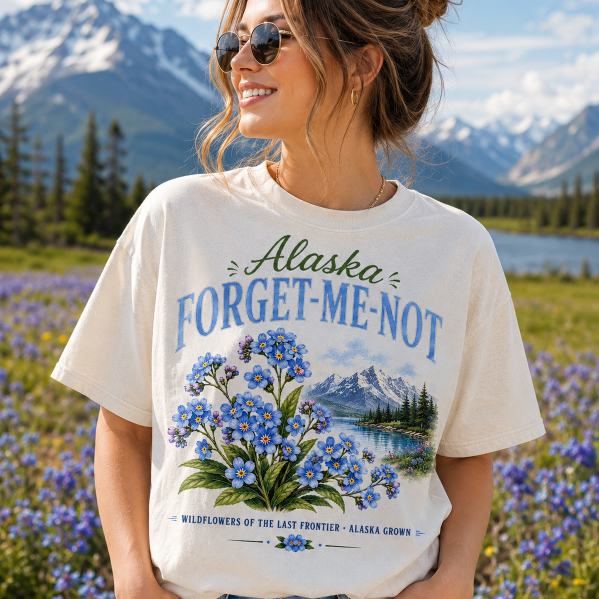 Alaska forget-me-not (Parker) DTF Transfer