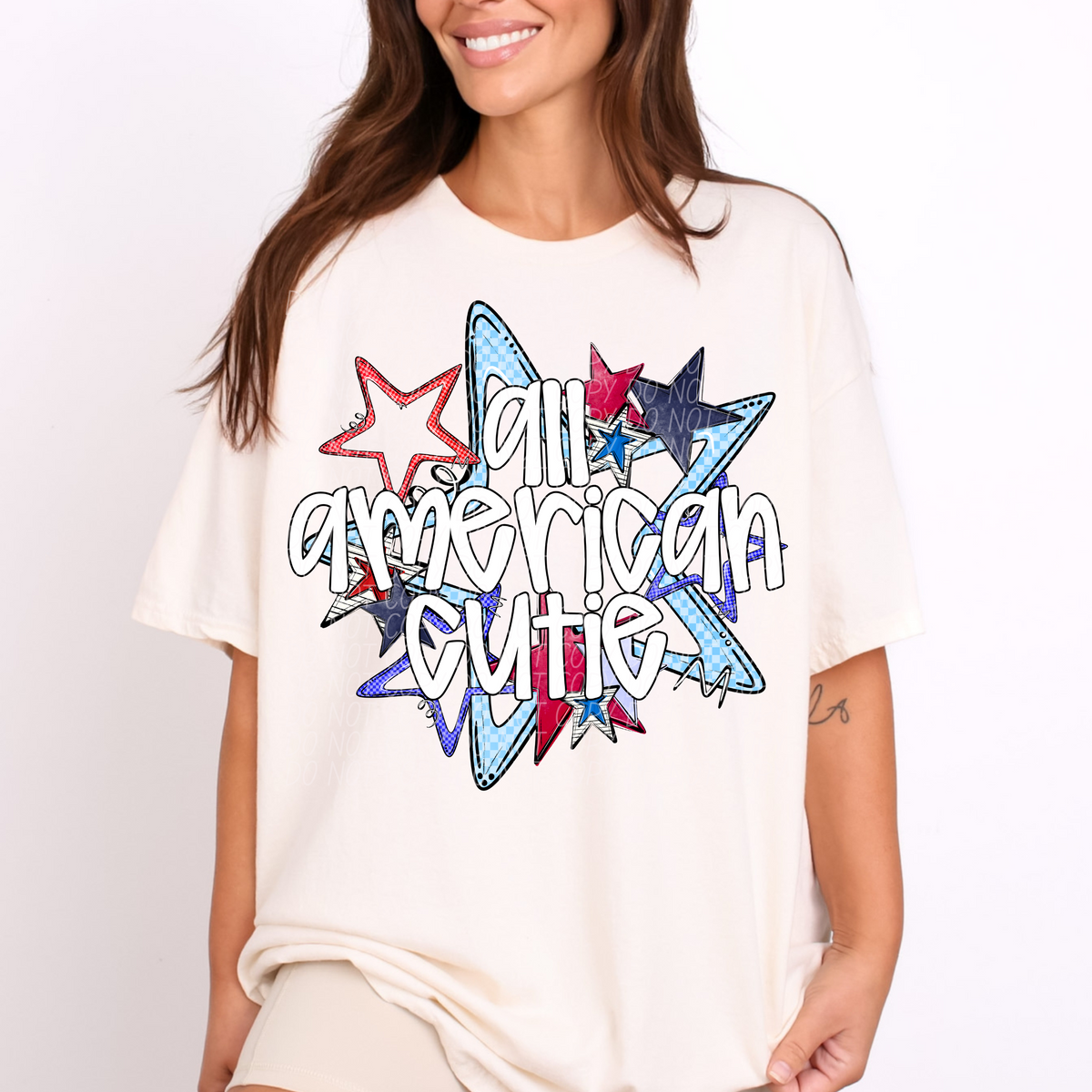 All American Cutie Stars (CITY) DTF transfer