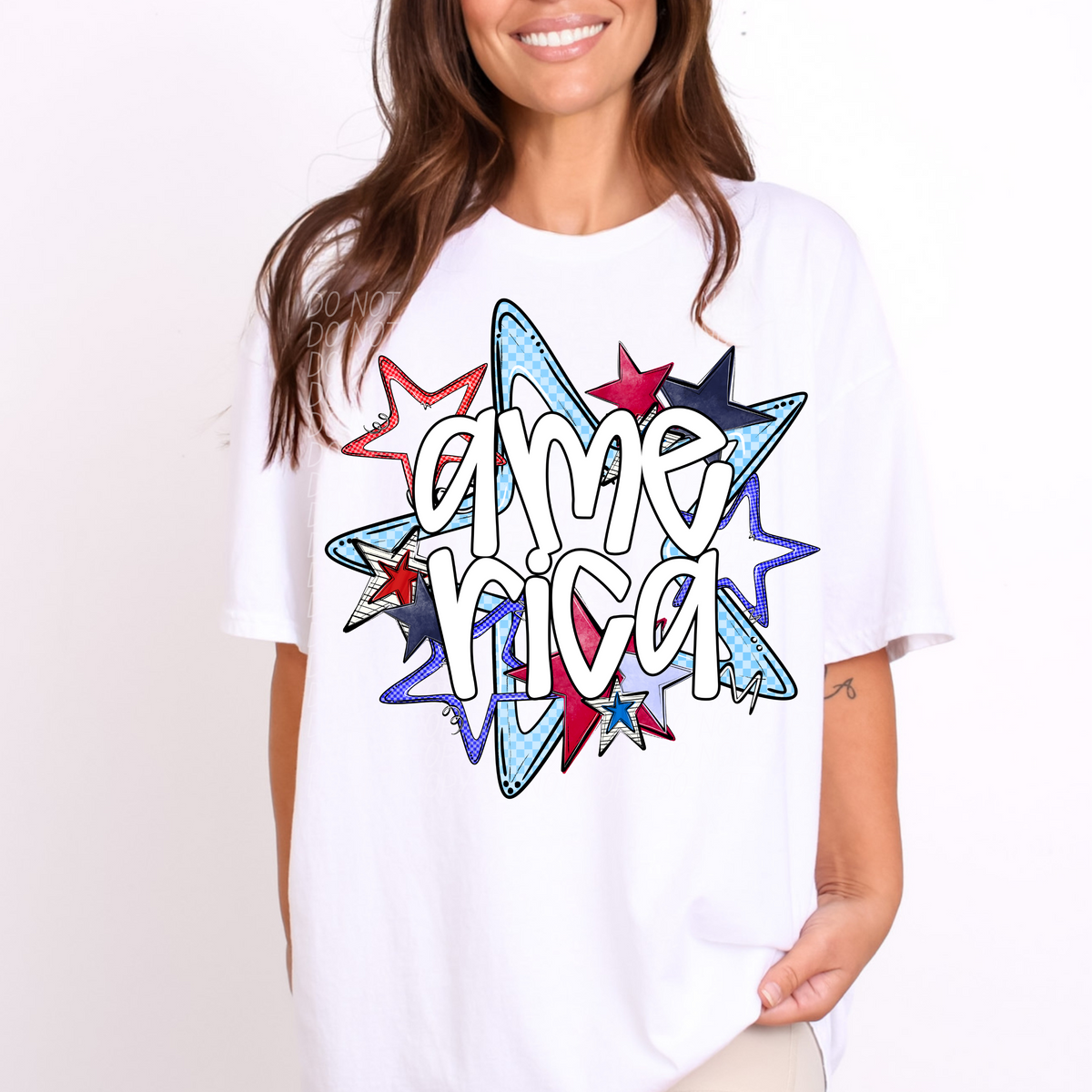 America 2 Stars (CITY) DTF transfer