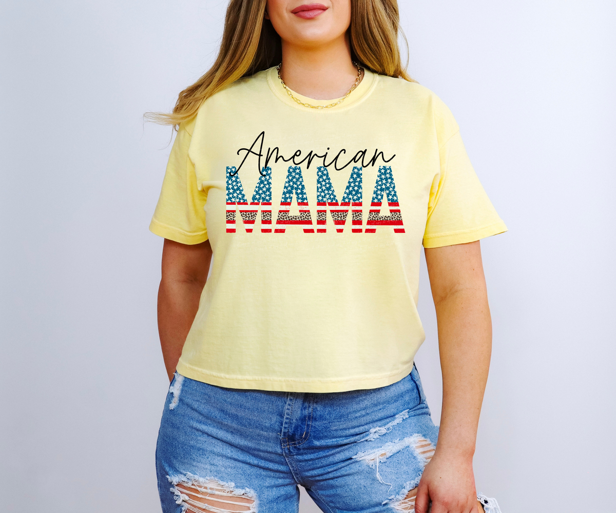 American Mama Blue Stars Red and White Stripes 114763 DTF transfer