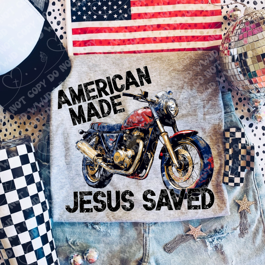 American Made Jesus Saved 103795 DTF transfer