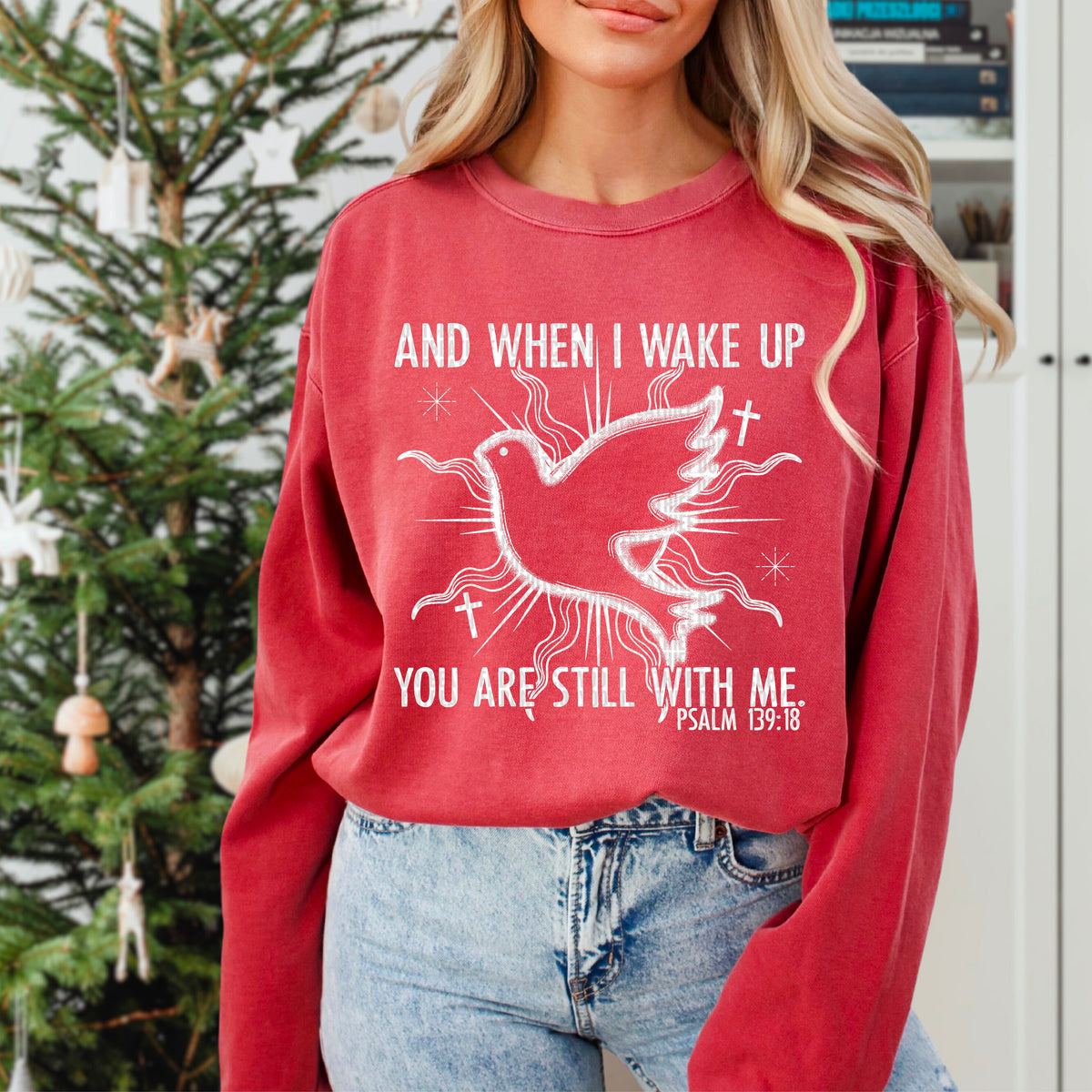 And When I Wake Up You Are Still With Me White 104015 DTF transfer