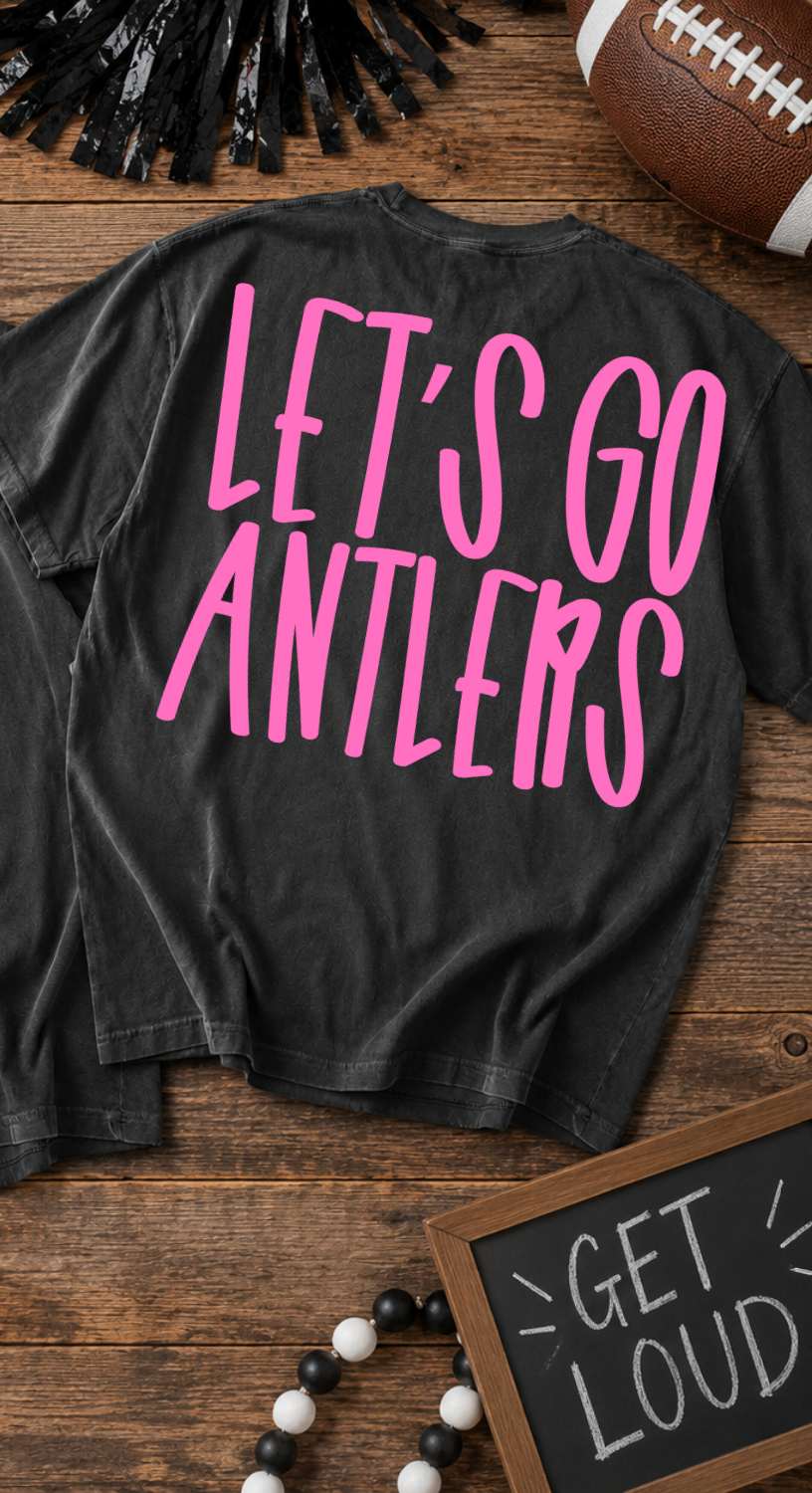 Lets go antlers- pink (Parker) DTF Transfer