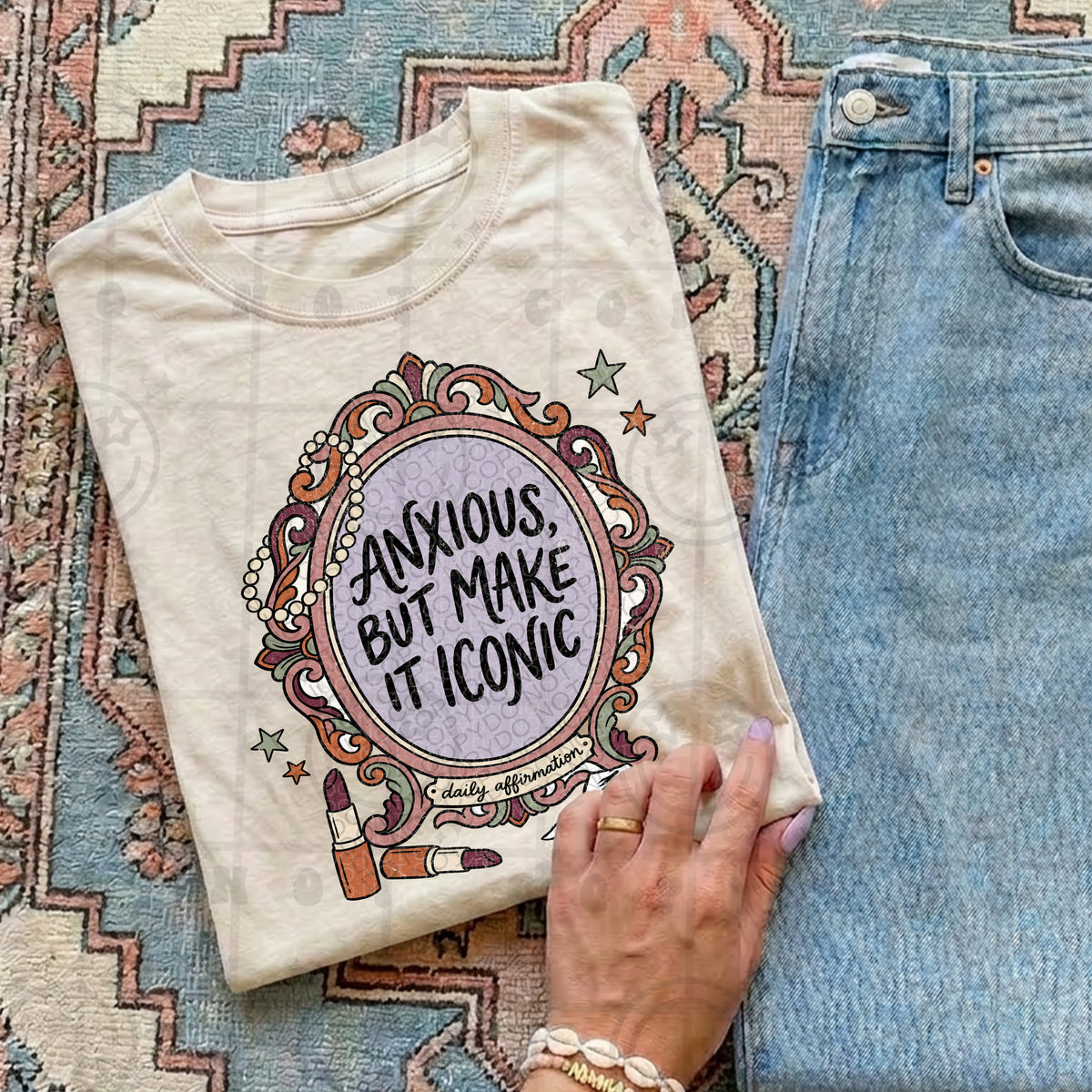Anxious but make it iconic mirror (HW) DTF Transfer