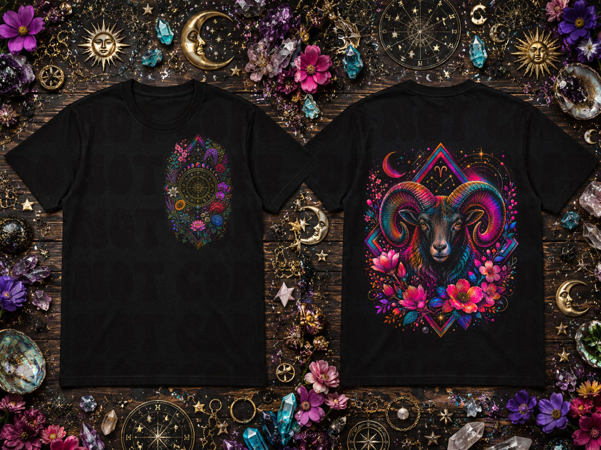Floral Aries BACK ONLY (Starlight) DTF Transfer