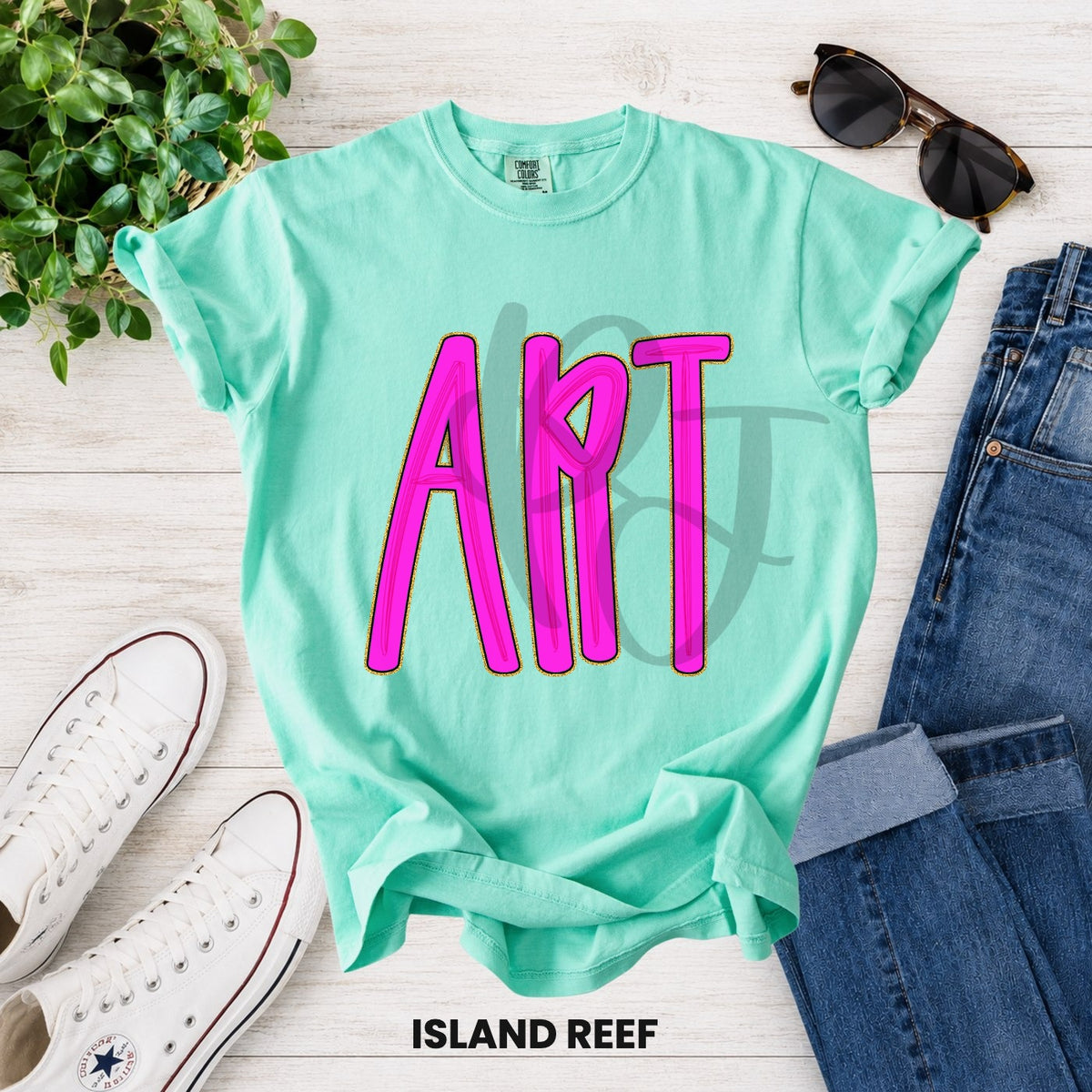 Art bright pink (Parker) DTF transfer