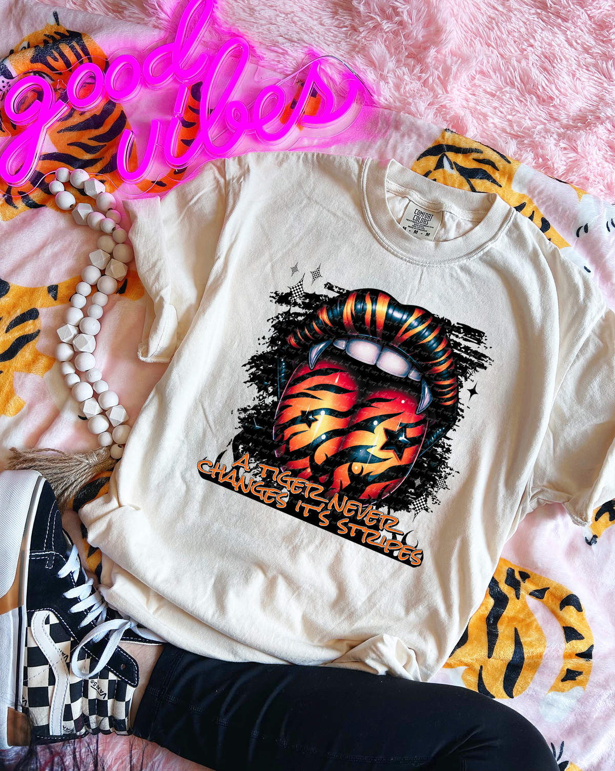 A Tiger Never Changes Its Stripes 74410 DTF Transfer