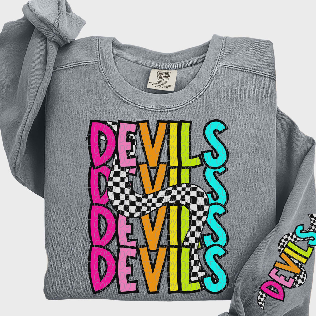Devils Colorful Checker (City) DTF transfer