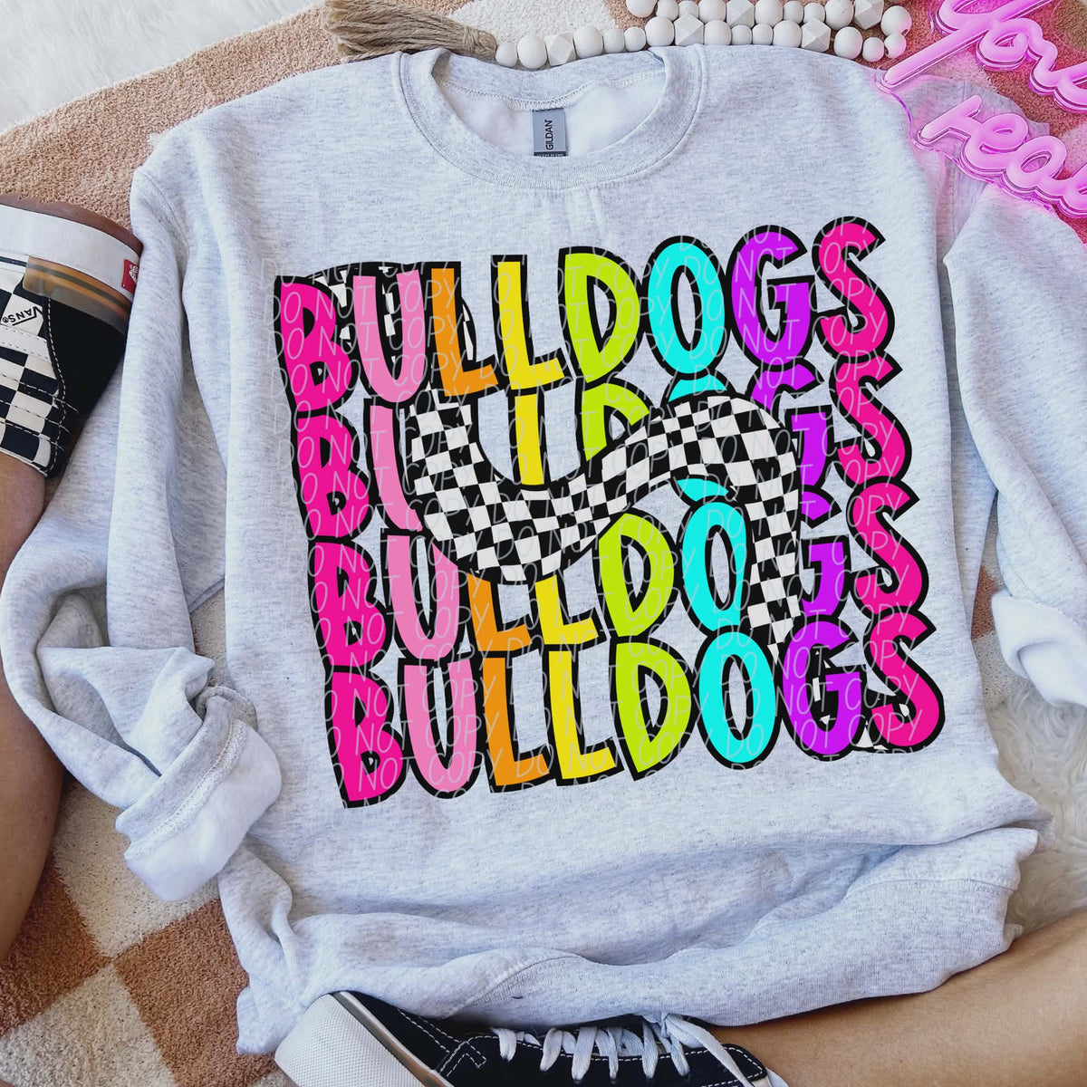 Bulldogs Colorful Checker (City) DTF transfer