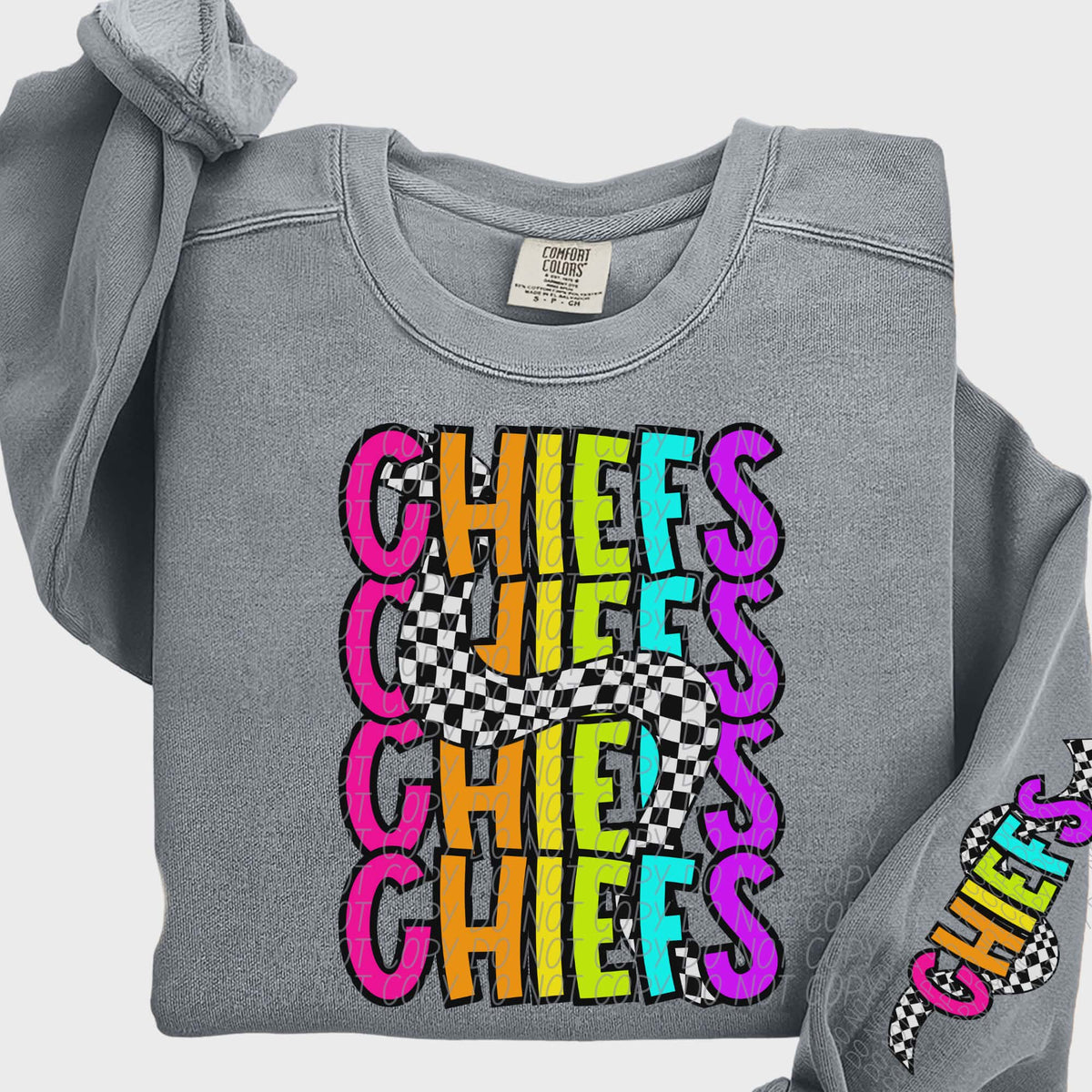 Chiefs Colorful Checker (City) DTF transfer