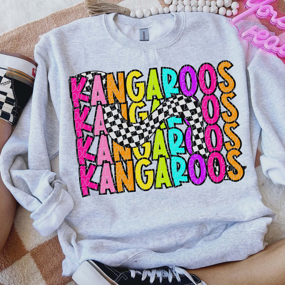 Kangaroos Colorful Checker (City) DTF transfer