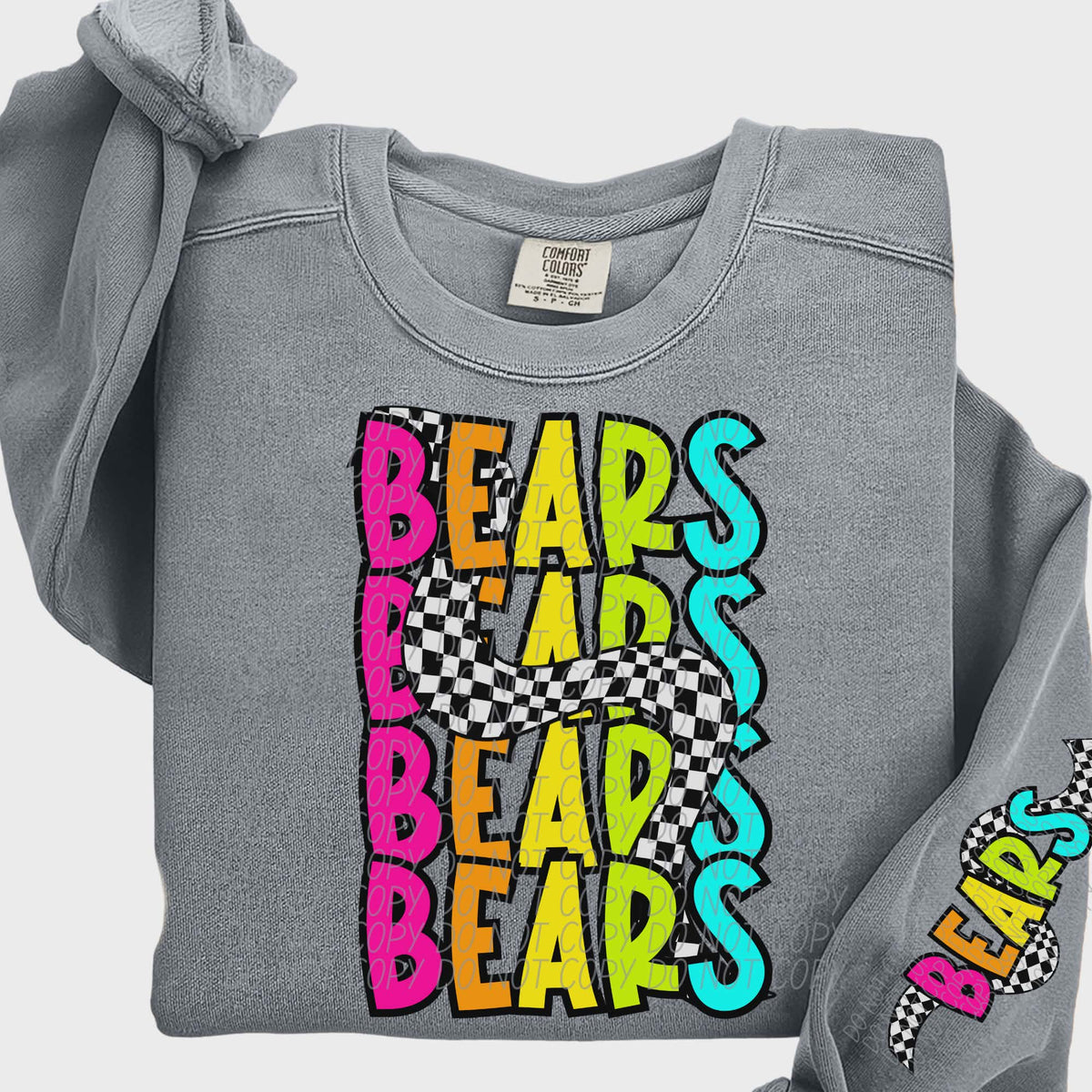 Bears Colorful Checker (City) DTF transfer