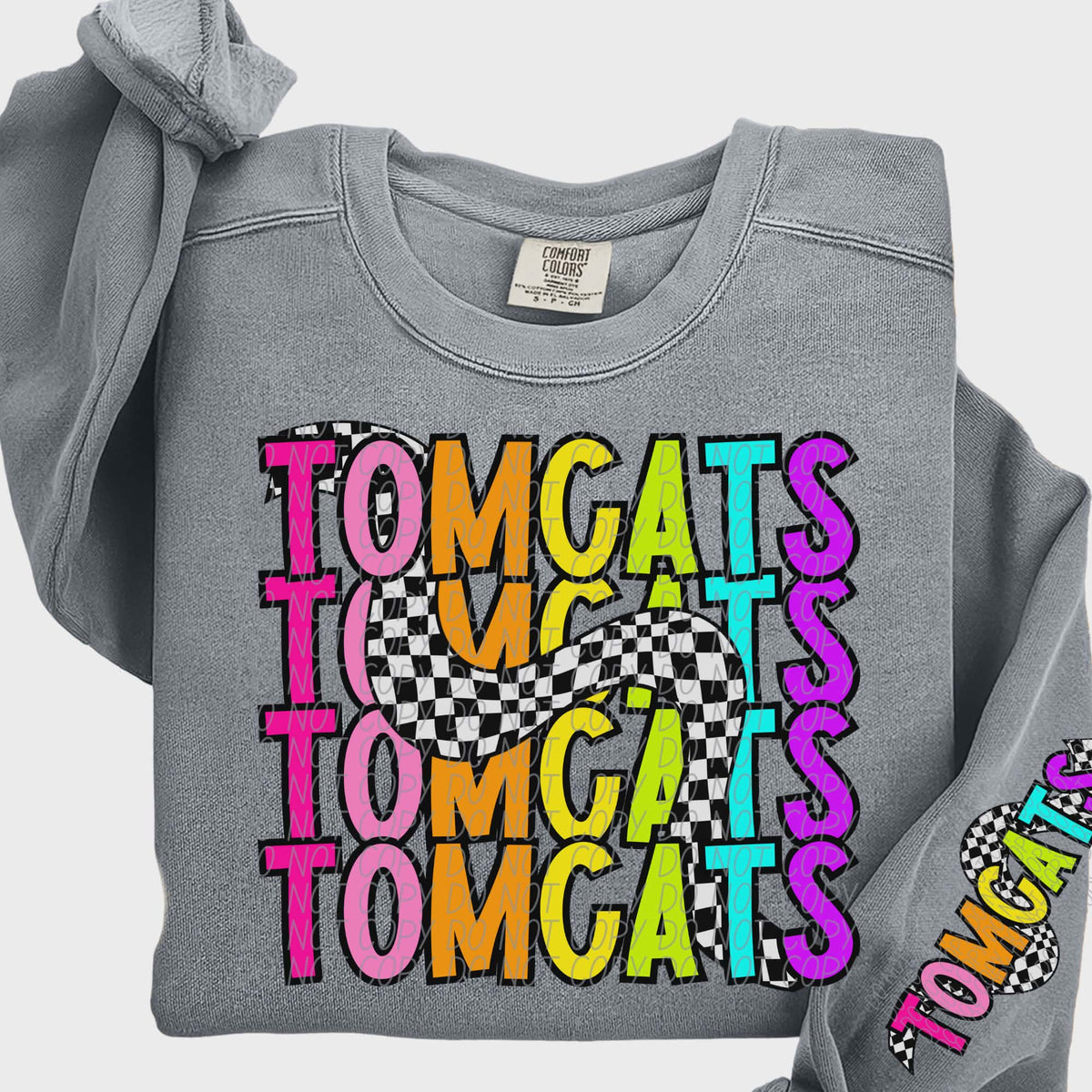 Tomcats Colorful Checker (City) DTF transfer
