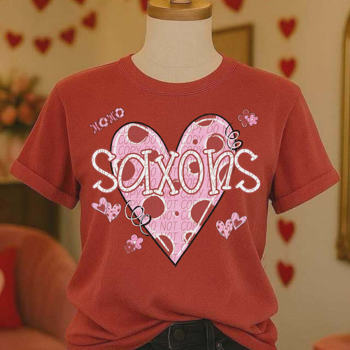 Saxons Valentine Heart (City) DTF transfer
