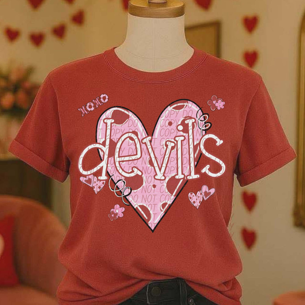 Devils Valentine Heart (City) DTF transfer