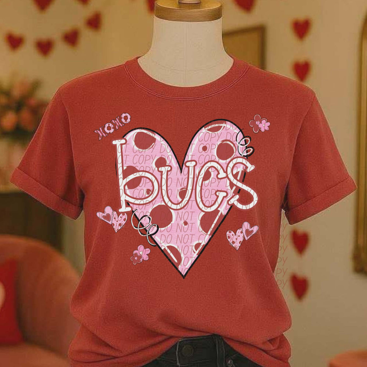 Bucs Hammers Valentine Heart (City) DTF transfer