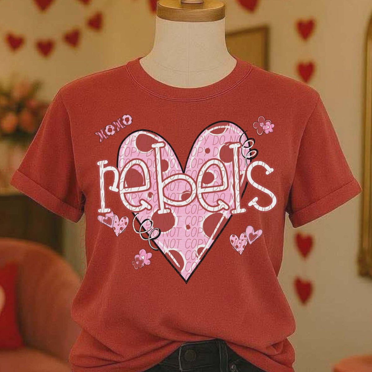 Rebels Valentine Heart (City) DTF transfer