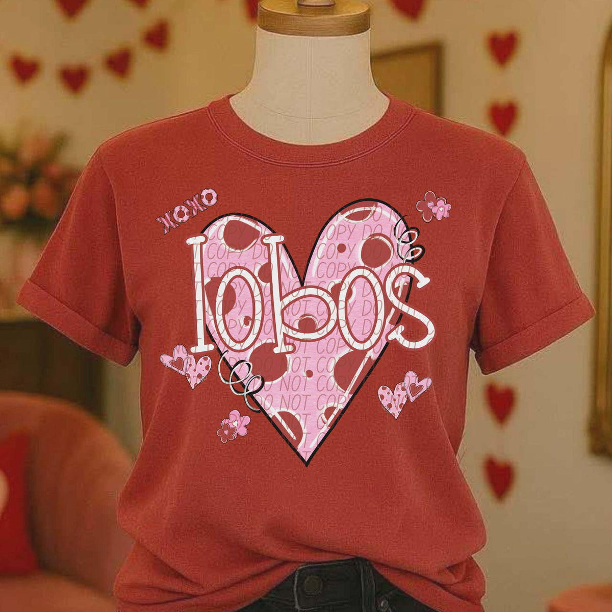 Lobos Valentine Heart (City) DTF transfer