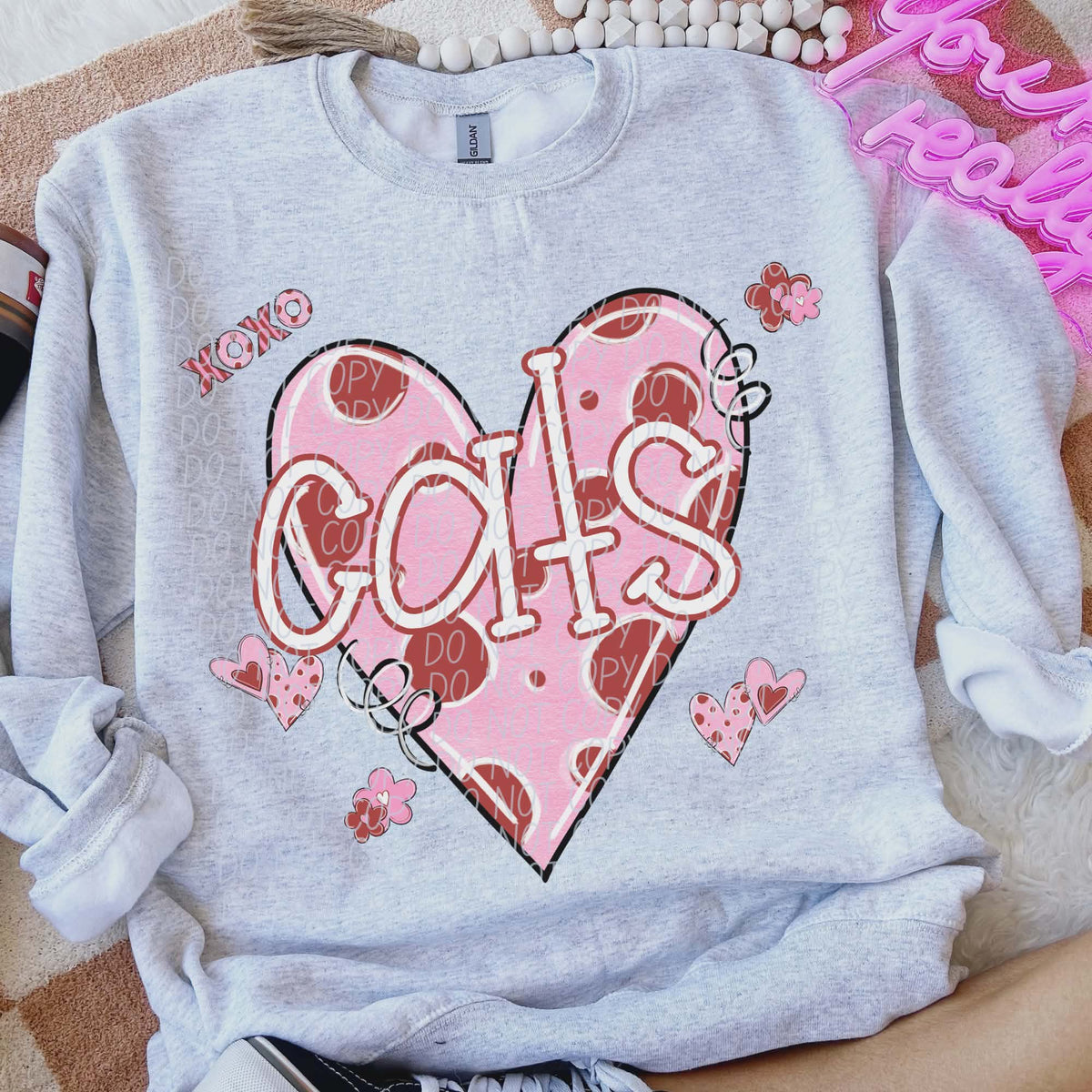 Cats Valentine Heart (City) DTF transfer