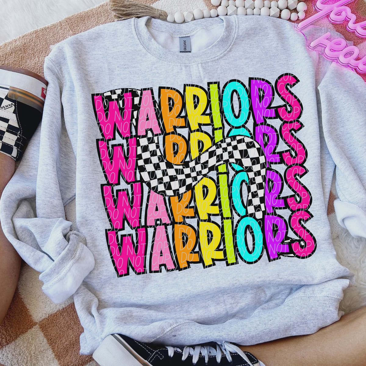 Warriors Colorful Checker (City) DTF transfer