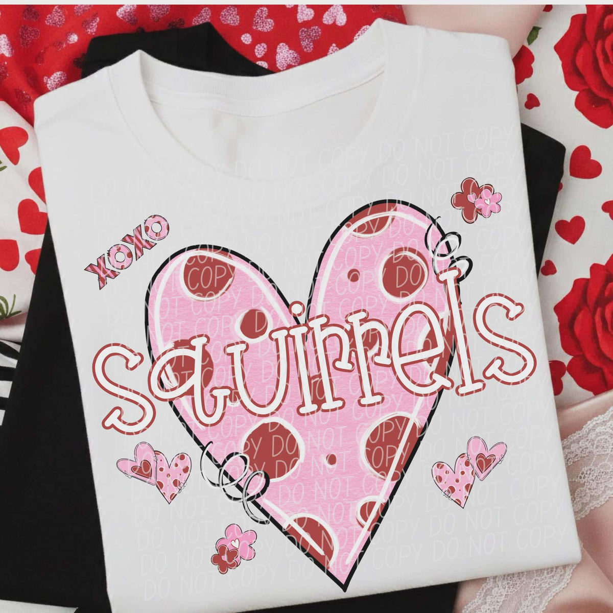 Squirrels Valentine Heart (City) DTF transfer
