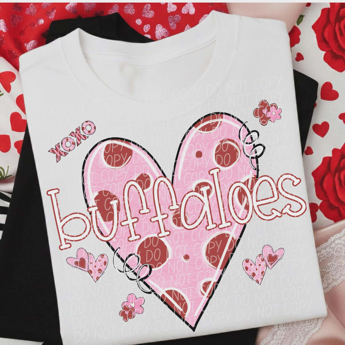 Buffaloes Valentine Heart (City) DTF transfer
