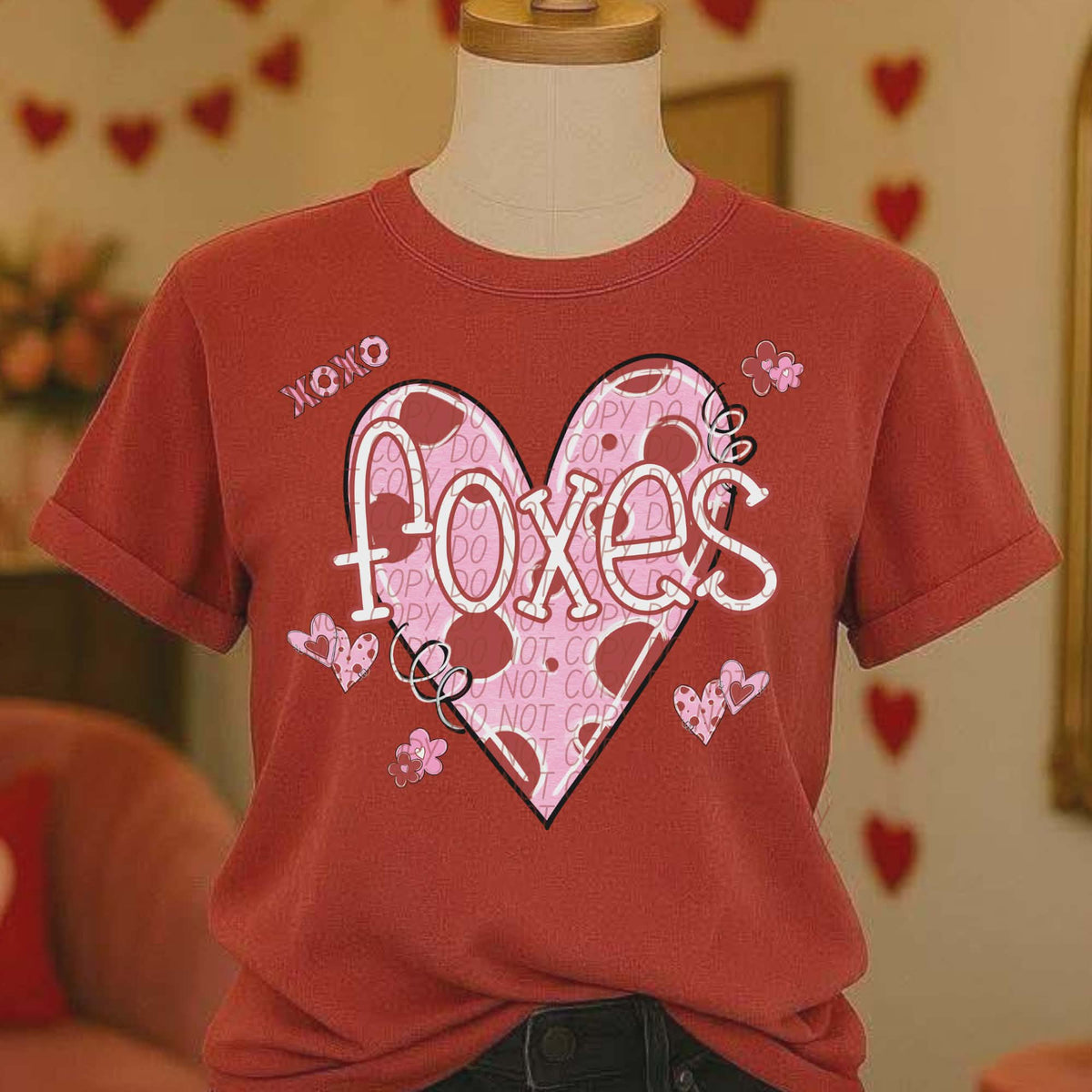 Foxes Valentine Heart (City) DTF transfer