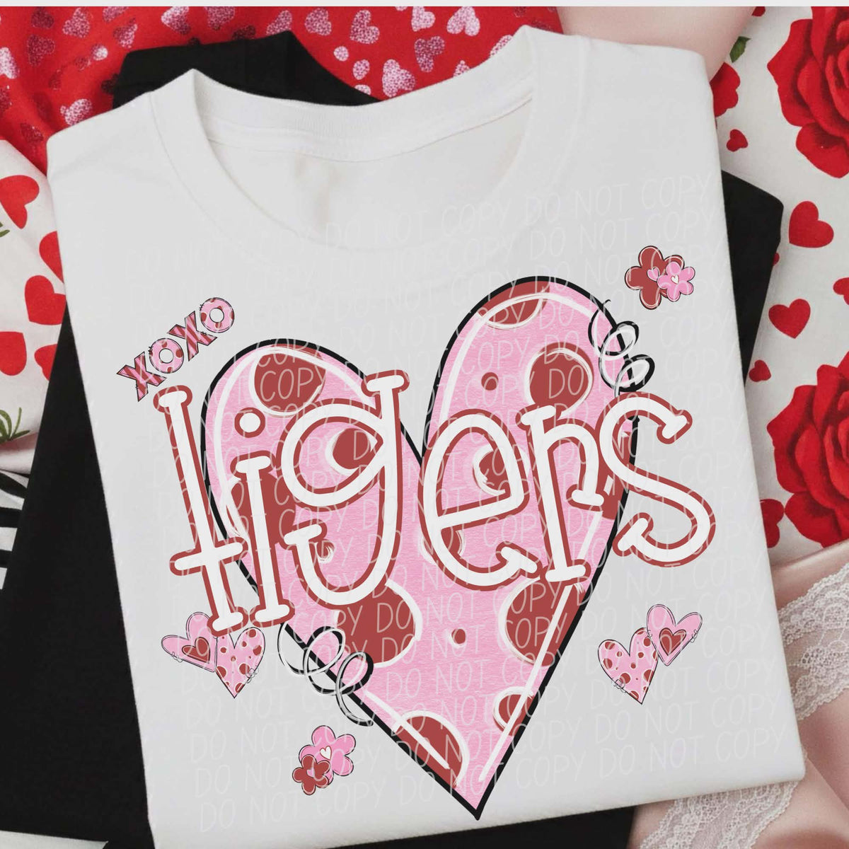 Tigers Valentine Heart (City) DTF transfer