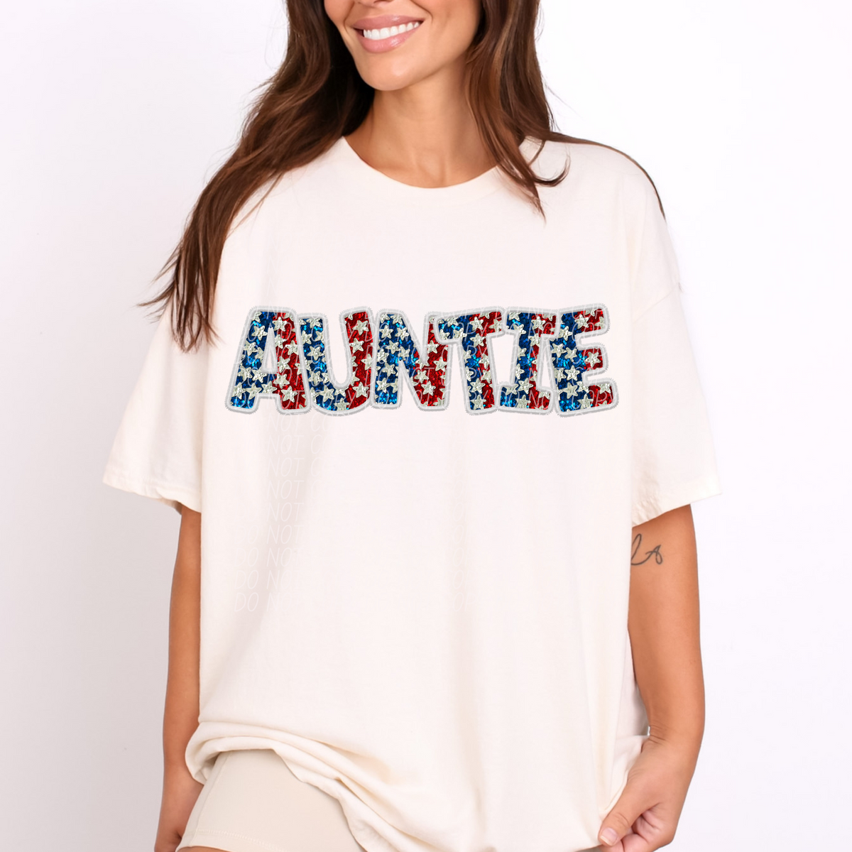 Auntie Glitter Stars (CITY) DTF transfer
