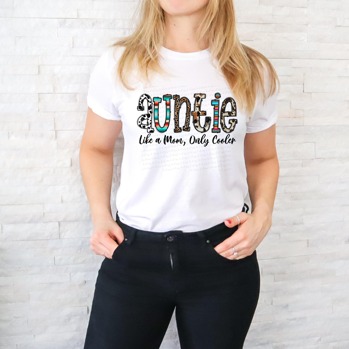 Auntie Like A Mom Only Cooler 116202 DTF Transfer