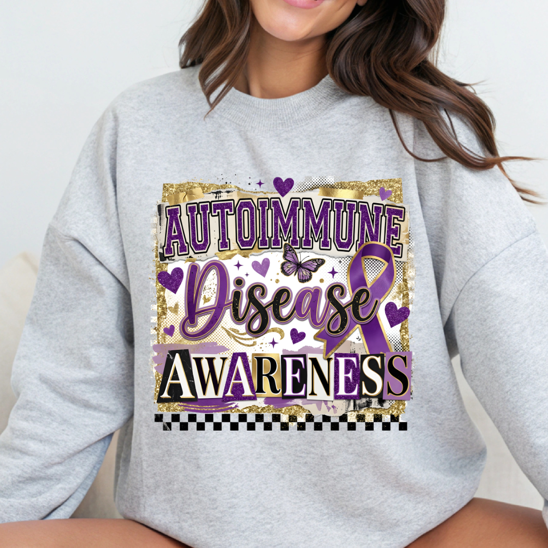 Autoimmune awareness magazine font (Parker) DTF Transfer