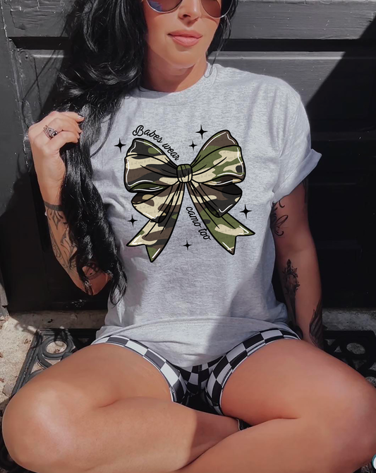 Babes Wear Camo Too Bow 76252 DTF Transfer