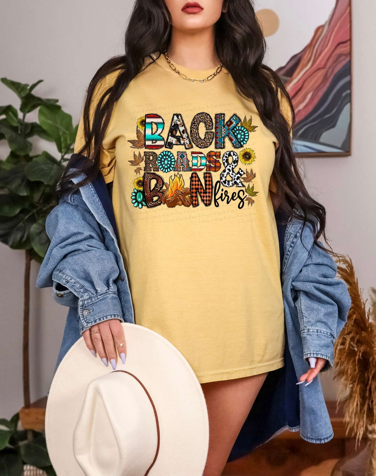 Back Roads and Bonfires Western Font 116209 DTF Transfer