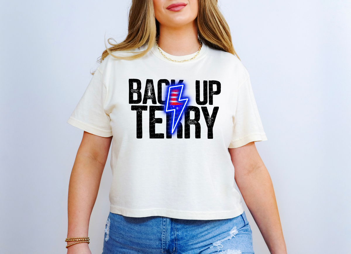 Back Up Terry Blue Lightning Bolt 114771 DTF transfer