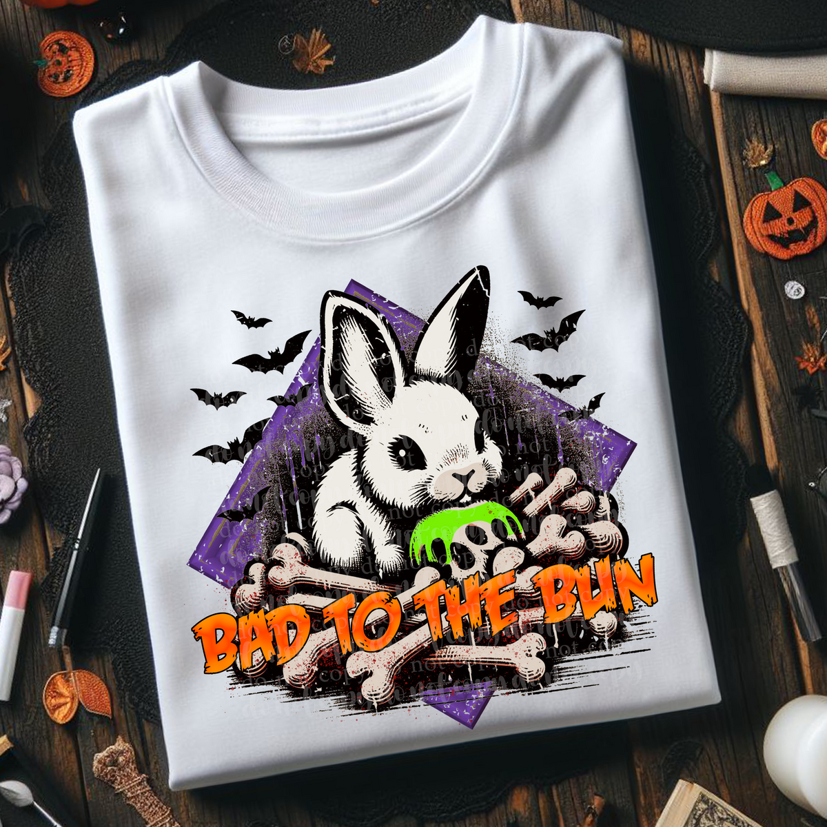 Bad to the bun rabbit 68445 DTF transfer