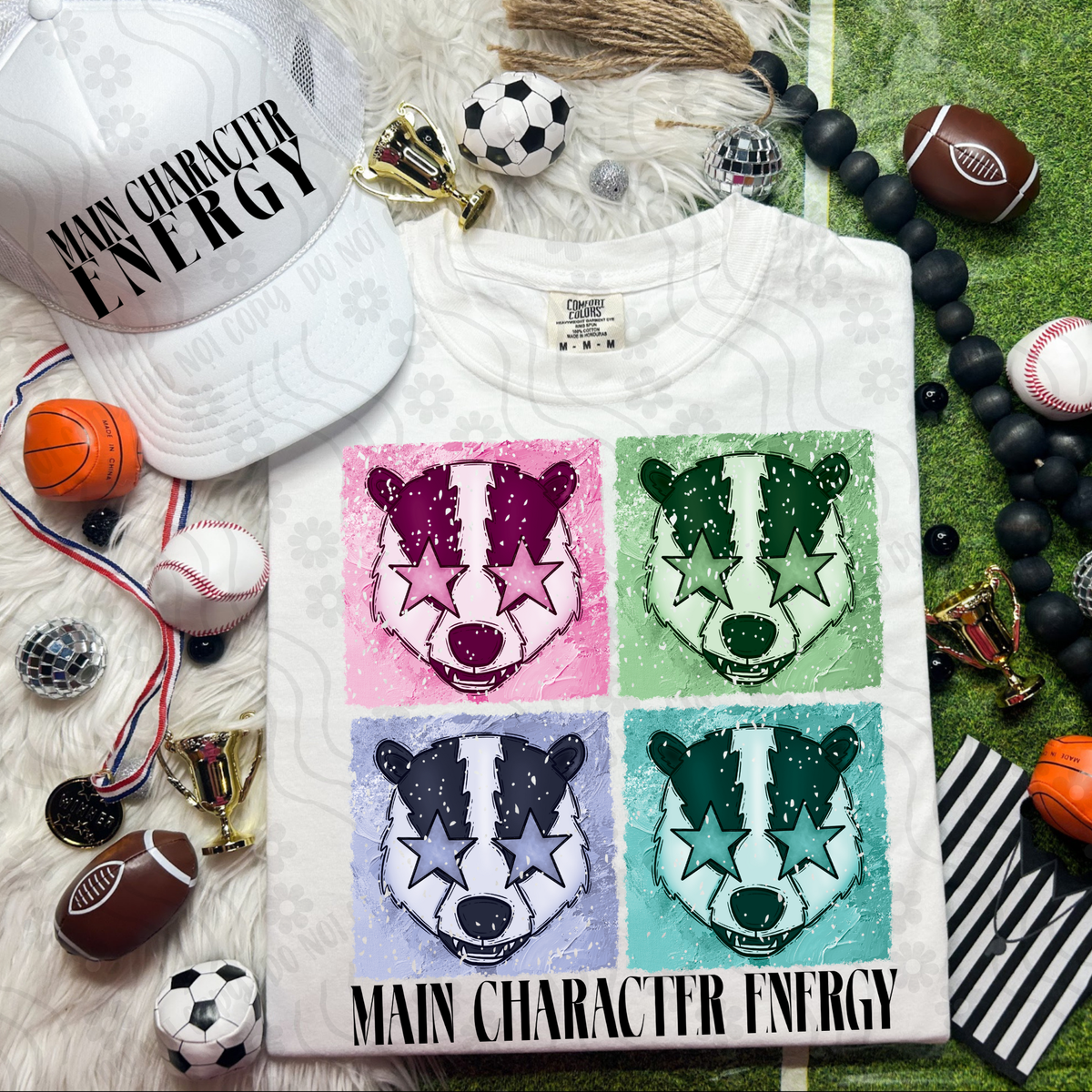 Badgers Retro Vibe Main Character Energy 108284 DTF transfer