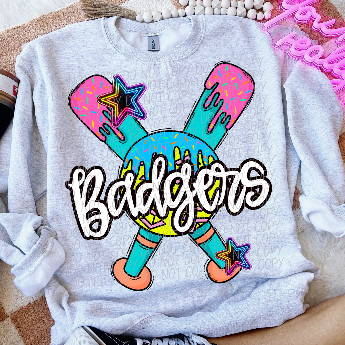 Dripping softball Badgers(CITY) DTF transfer