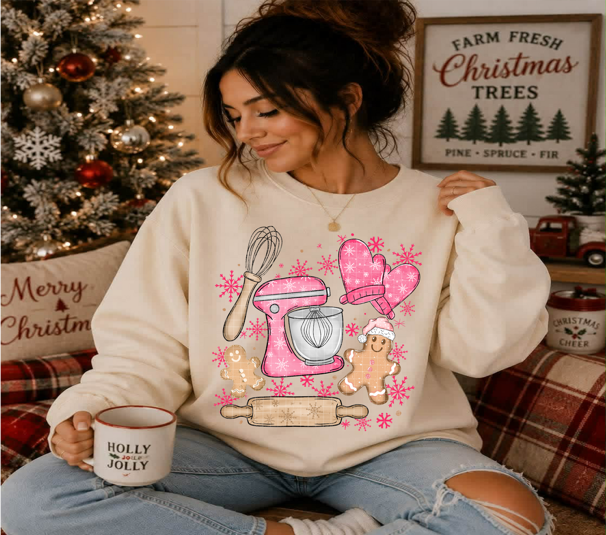 Pink baking items (Linda) DTF Transfer