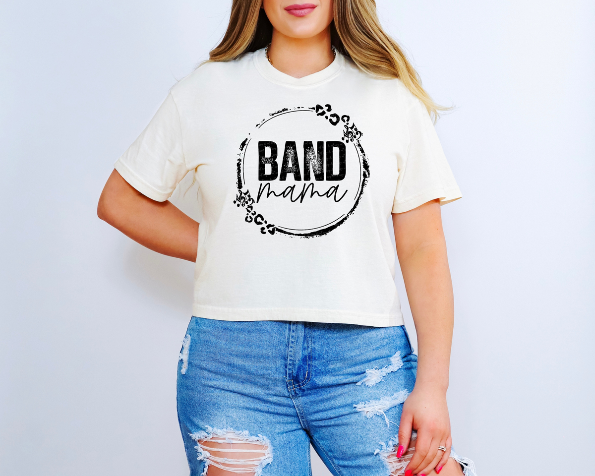 Band Mama Circle Leopard BLACK 114774 DTF transfer