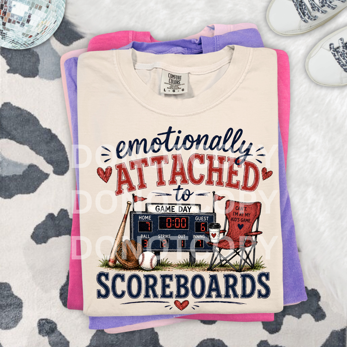 Baseball emotionally attached to the scoreboards (CSG) DTF Transfer