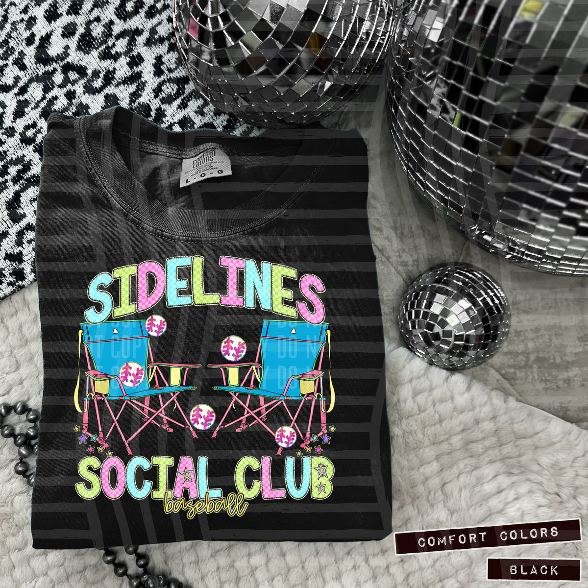 Sidelines social club baseball balls (Caplinger) 100241 DTF transfer