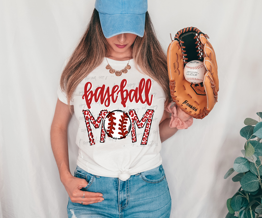 Baseball mom red  28845 DTF Transfer