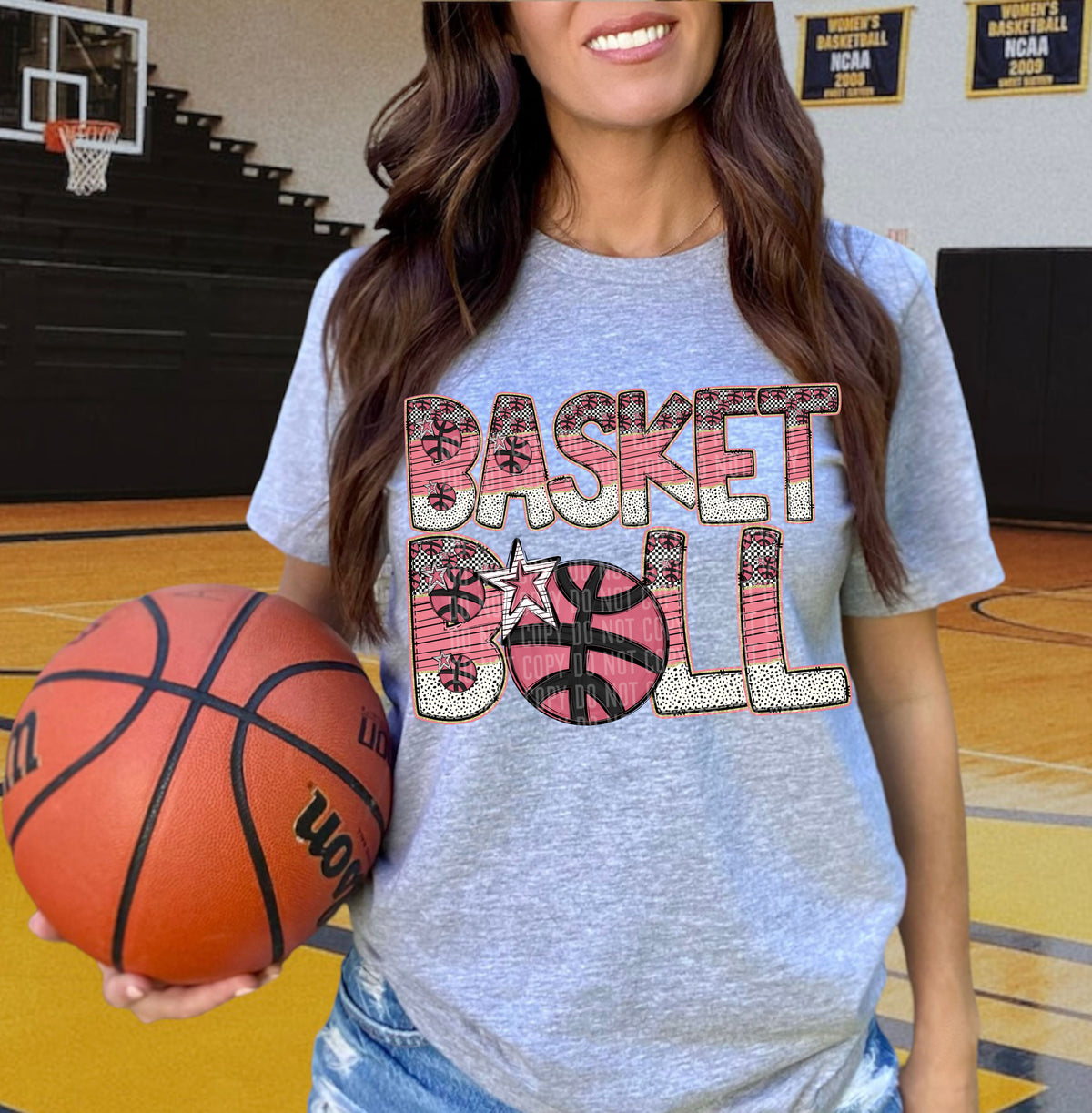 Basketball Pastel Patterns (Caplinger) DTF transfer